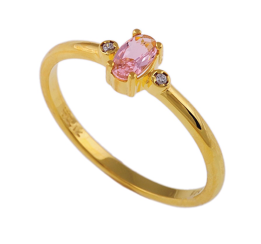 ΔΑΧΤΥΛΙΔΙ SENZIO Κίτρινο Χρυσό 14Κ με Ζιργκόν SD423 - 