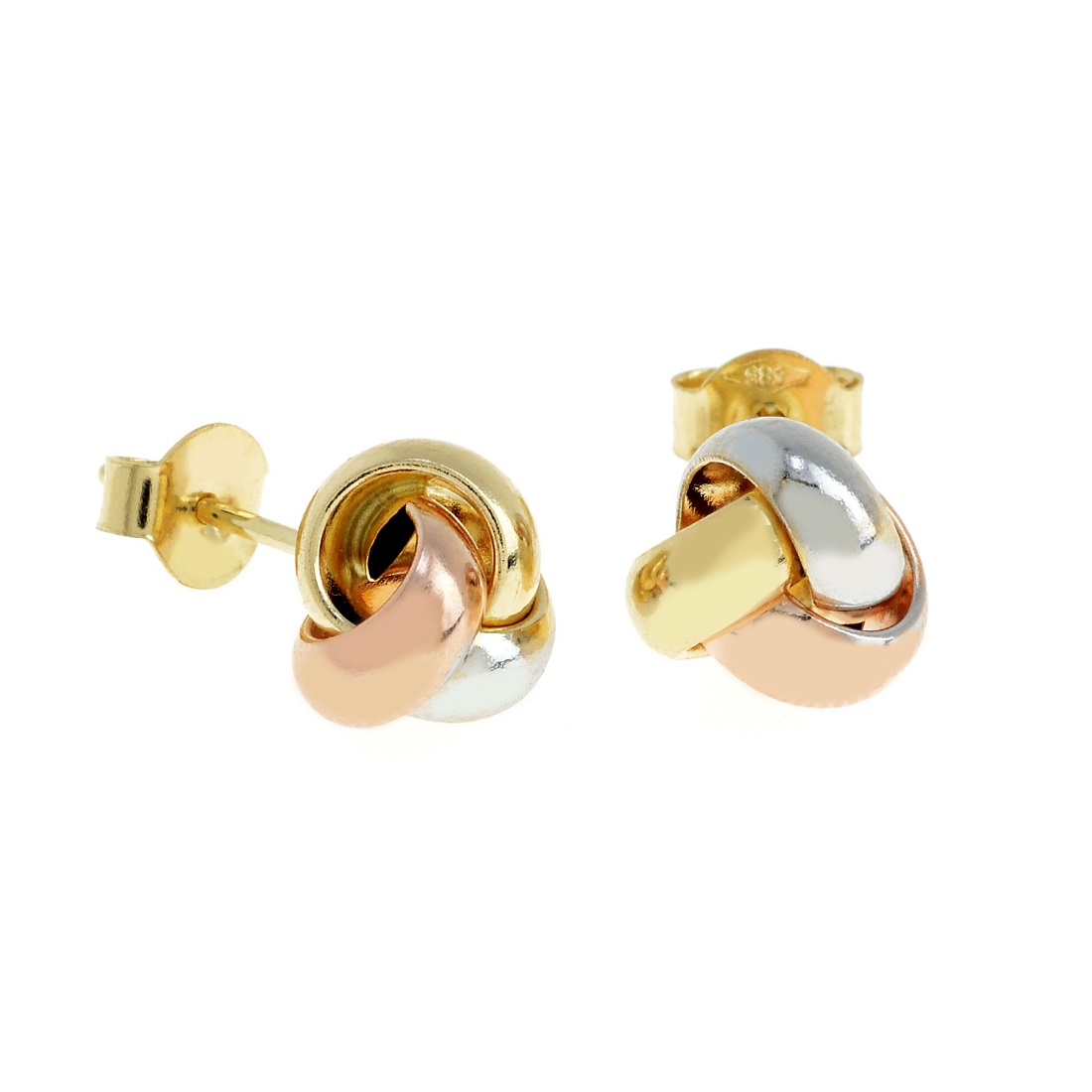 EARRINGS SENZIO Collection K14 Yellow, White and Rose Gold SK199