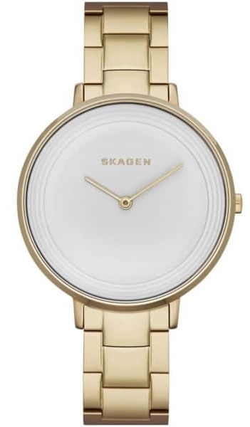 SKAGEN Ditte Three Hands 36.5mm Gold Stainless Steel Bracelet SKW2330 - 
