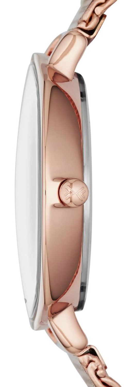 SKAGEN Rungsted Three Hands 34mm Rose Gold Stainless Steel Mesh Bracelet SKW2401 - 