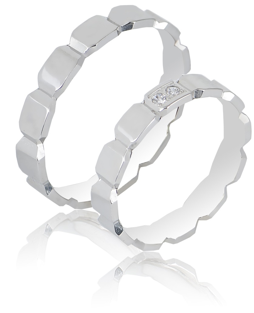 MASCHIO FEMMINA Sottile Plus  Collection Βέρες Λευκό Χρυσό SL113 - Λεύκο Χρυσό