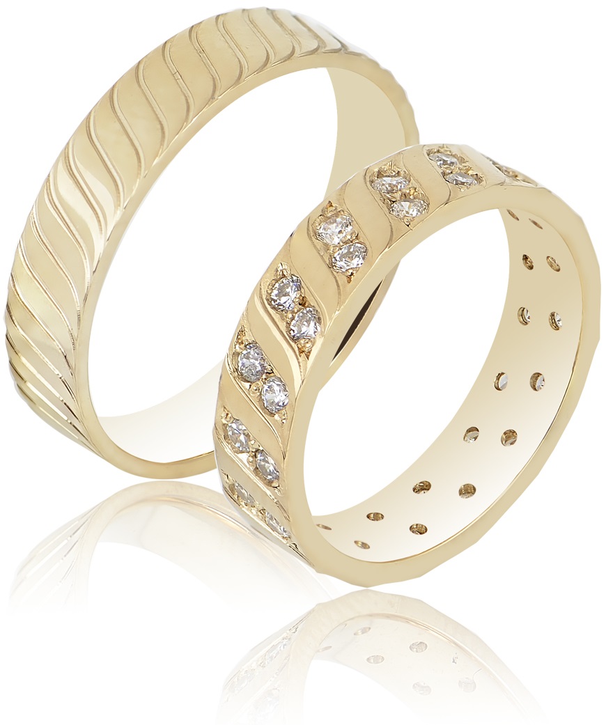 MASCHIO FEMMINA Sottile Plus Collection Wedding Rings Yellow Gold SL119 - Yellow Gold