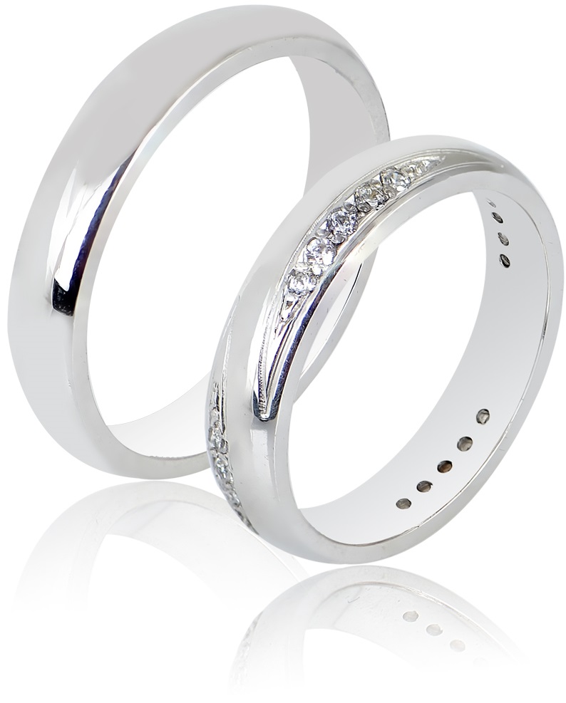 MASCHIO FEMMINA Sottile Plus Collection Wedding Rings White Gold SL120 - White Gold