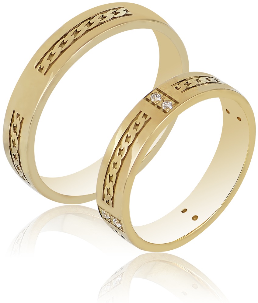 MASCHIO FEMMINA Sottile Plus Collection Wedding Rings Yellow Gold SL121 - Yellow Gold