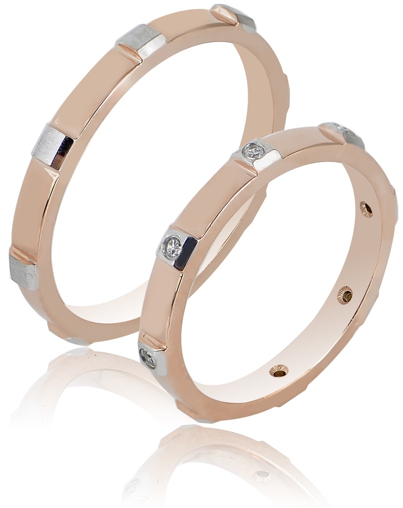 MASCHIO FEMMINA Sottile Plus Collection Wedding Rings Rose Gold SL125 - Rose Gold