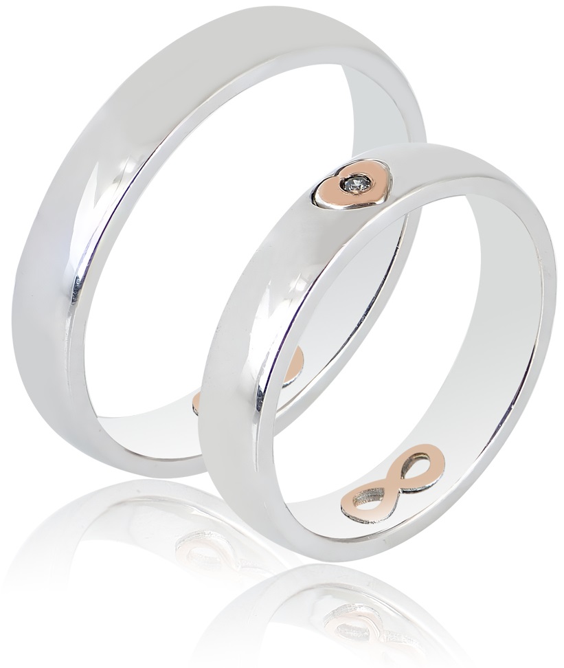MASCHIO FEMMINA Sottile Plus Collection Wedding Rings White Gold SL127 - White Gold