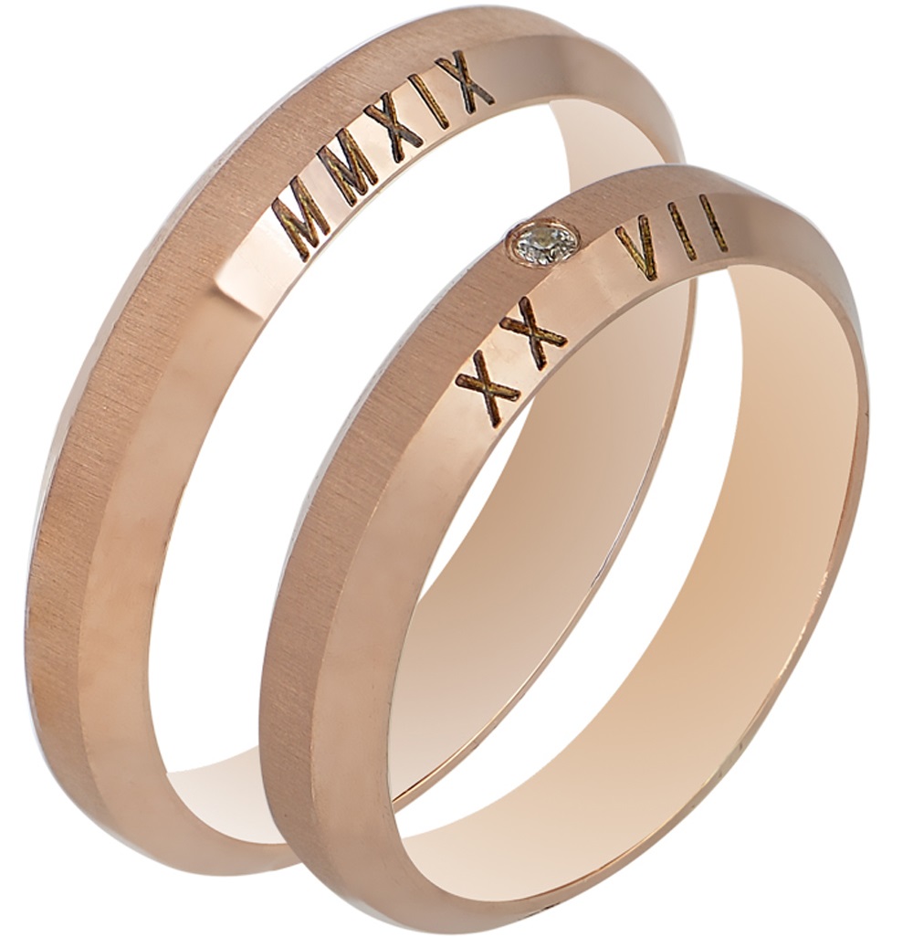 MASCHIO FEMMINA Sottile Plus Collection Wedding Rings Rose Gold SL98