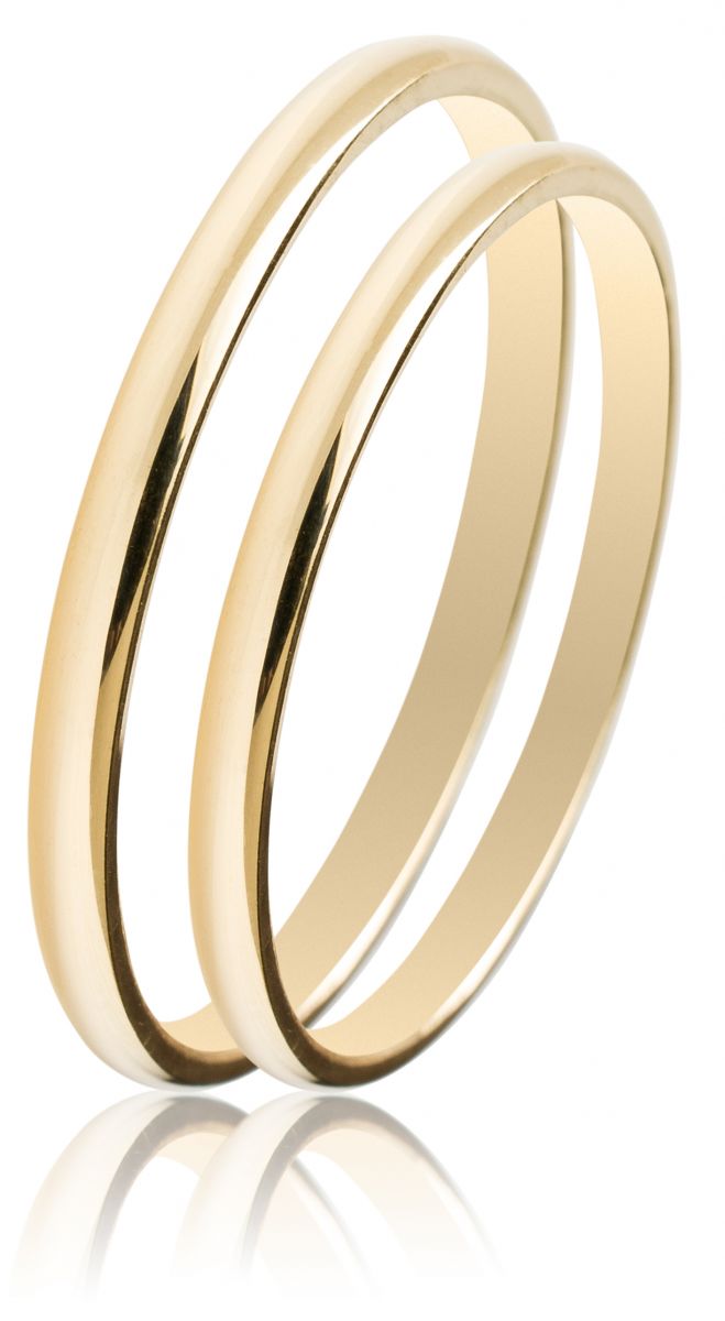 MASCHIO FEMMINA Slim Classic Wedding Rings Yellow Gold SL01 - Yellow Gold