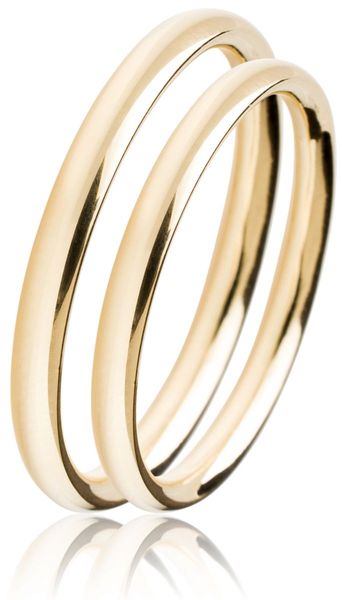 MASCHIO FEMMINA Slim Classic Wedding Rings Yellow Gold SL02