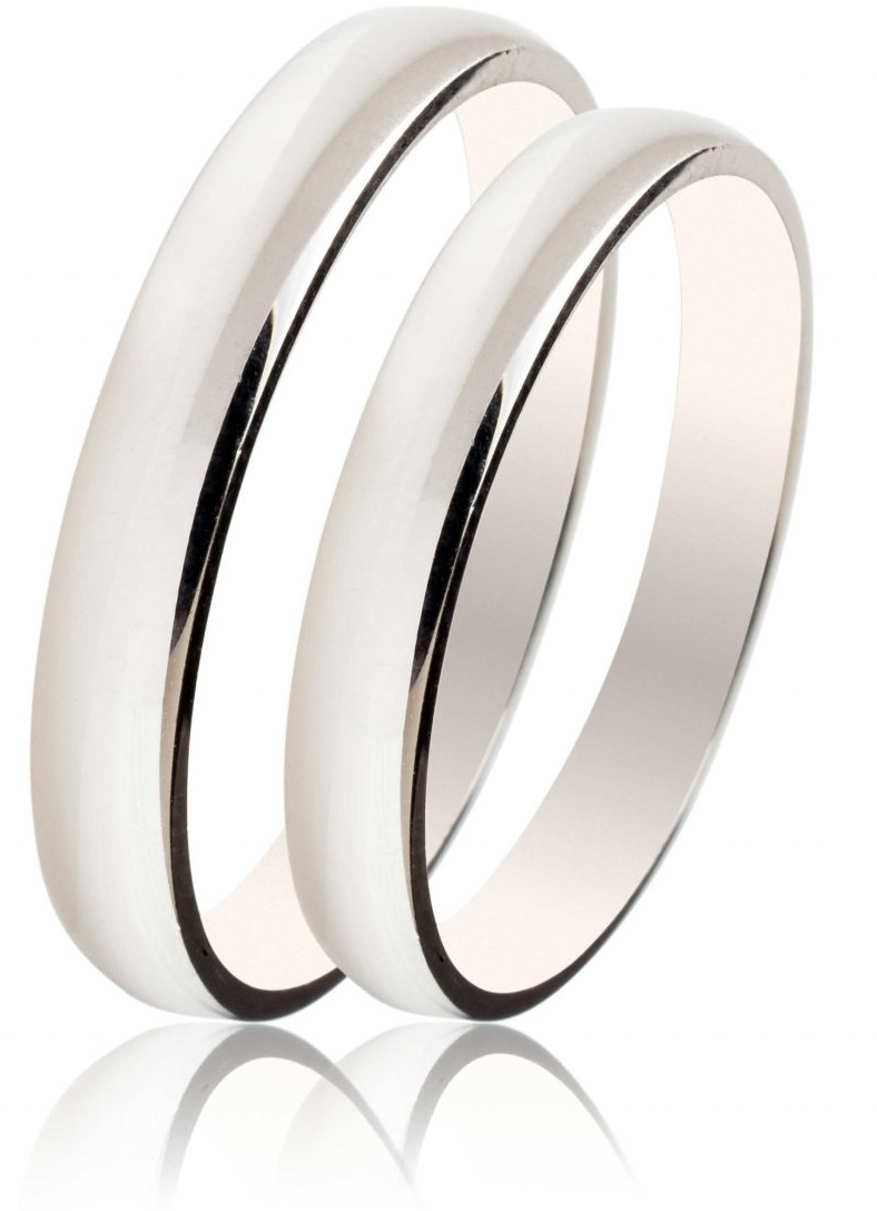 MASCHIO FEMMINA Slim Classic Wedding Rings White Gold SL05 - White Gold