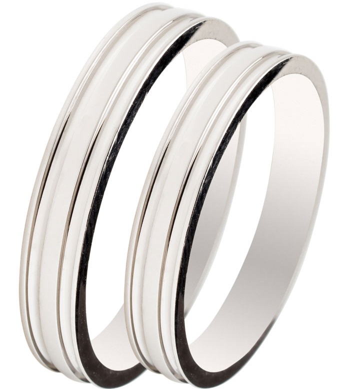 MASCHIO FEMMINA Slim Collection Wedding Rings White Gold SL13