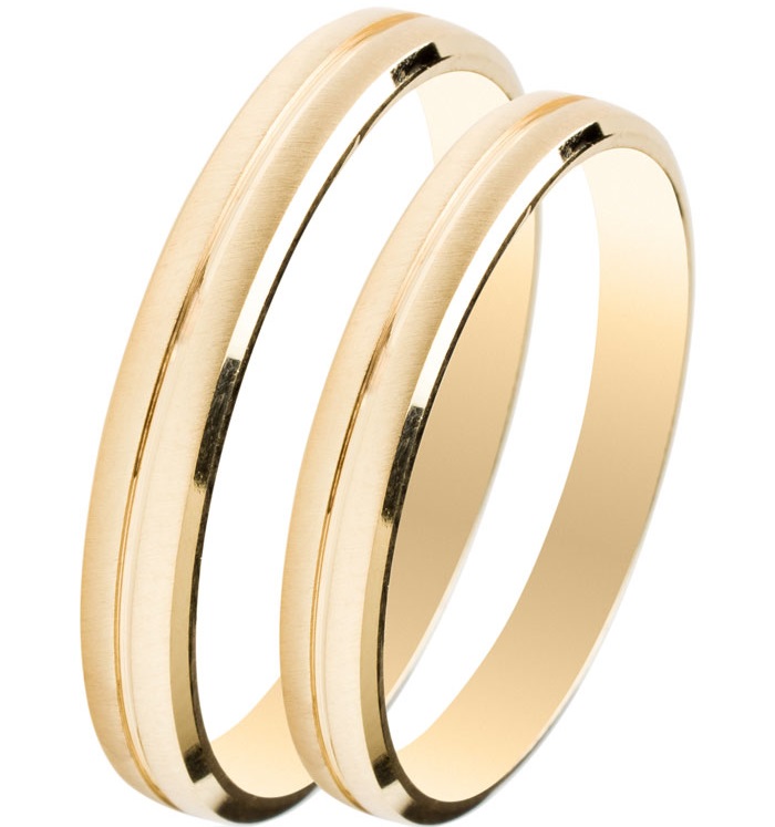 MASCHIO FEMMINA Slim Collection Βέρες Κίτρινο Χρυσό SL14 - Κίτρινο Χρυσό