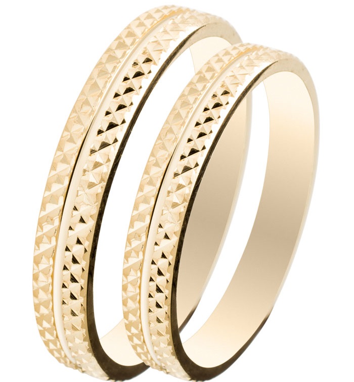 MASCHIO FEMMINA Slim Collection Βέρες Κίτρινο Χρυσό SL18 - Κίτρινο Χρυσό