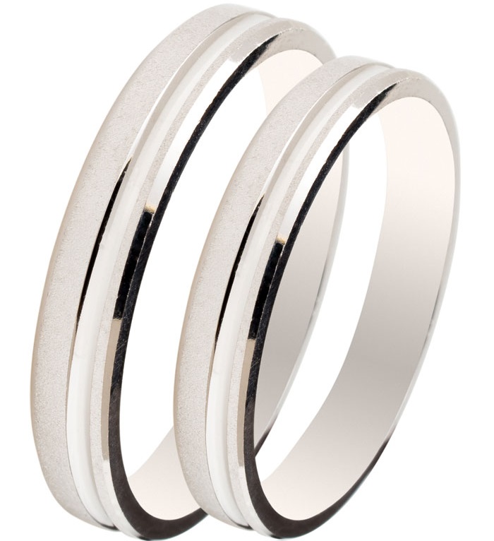 MASCHIO FEMMINA Slim Collection Βέρες Λευκό Χρυσό SL20