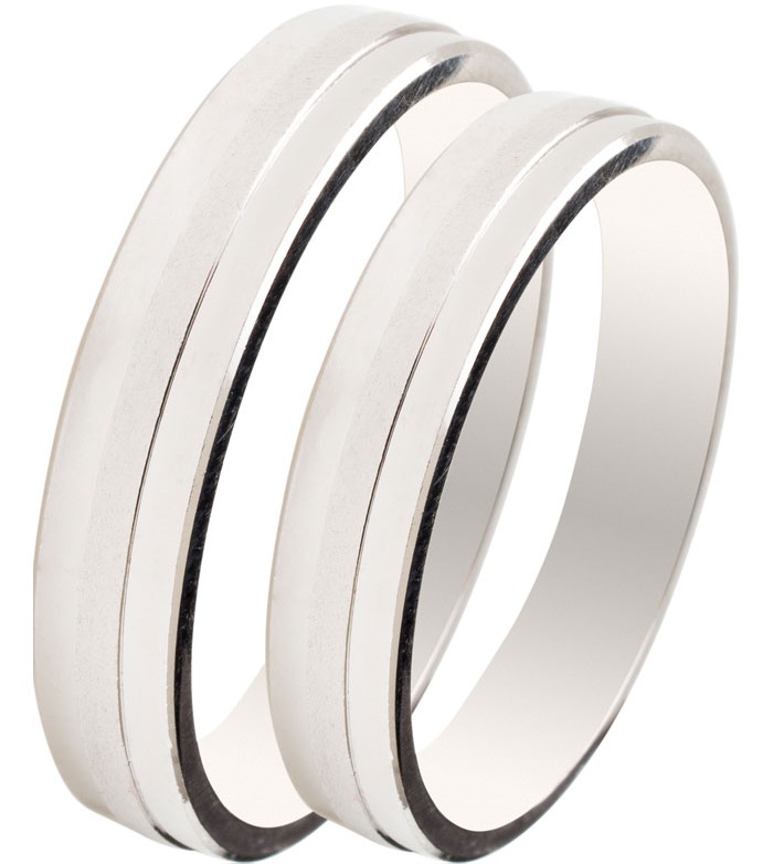 MASCHIO FEMMINA Slim Collection Wedding Rings White Gold SL24