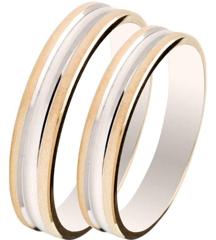 MASCHIO FEMMINA Slim Collection Βέρες Κίτρινο και Λευκό Χρυσό SL25