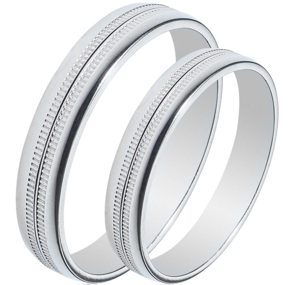 MASCHIO FEMMINA Sottile Collection Wedding Rings White Gold SL38 - White Gold