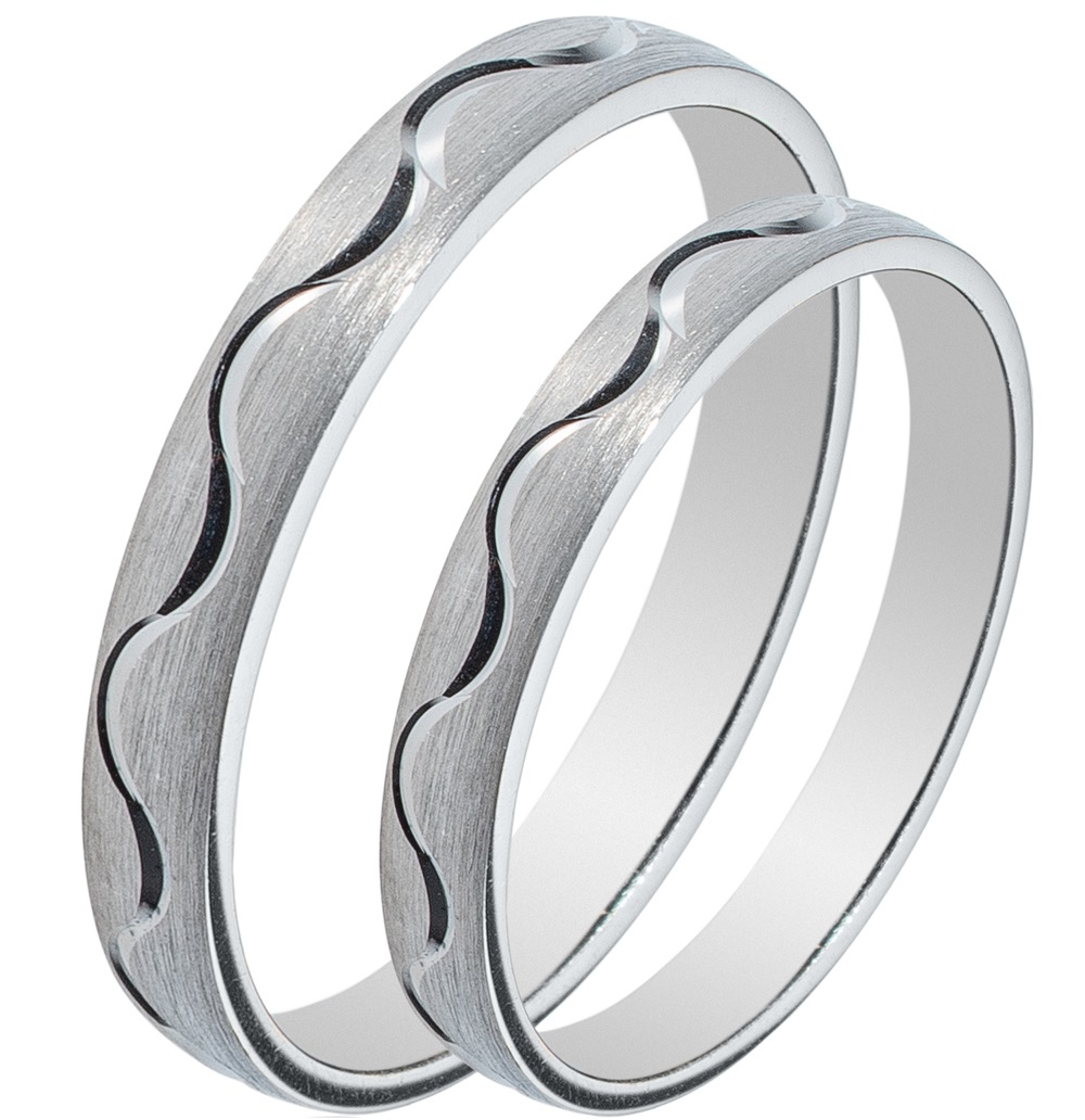 MASCHIO FEMMINA Sottile Collection Wedding Rings White Gold SL40