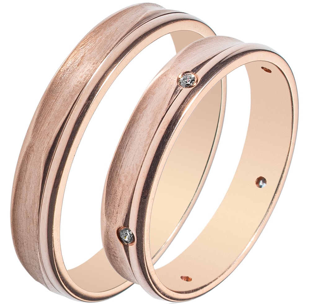 MASCHIO FEMMINA Sottile Collection Wedding Rings Rose Gold SL48