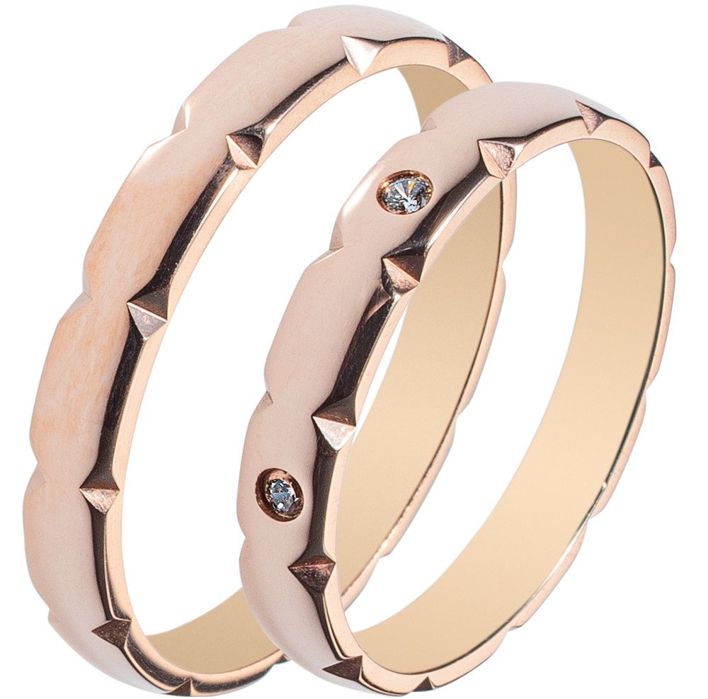 MASCHIO FEMMINA Sottile Collection Βέρες Ροζ  Χρυσό SL74 - Ροζ Χρυσό