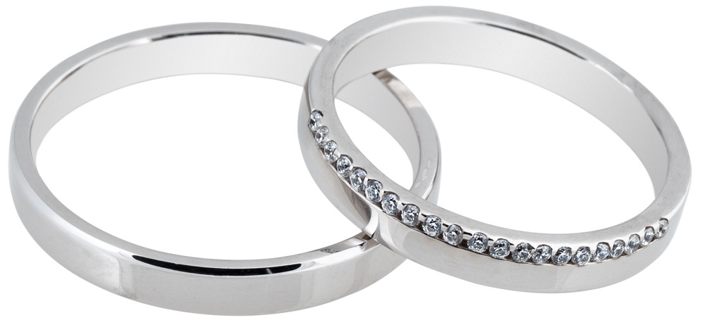 MASCHIO FEMMINA Sottile Collection Wedding Rings White Gold SL86 - White Gold