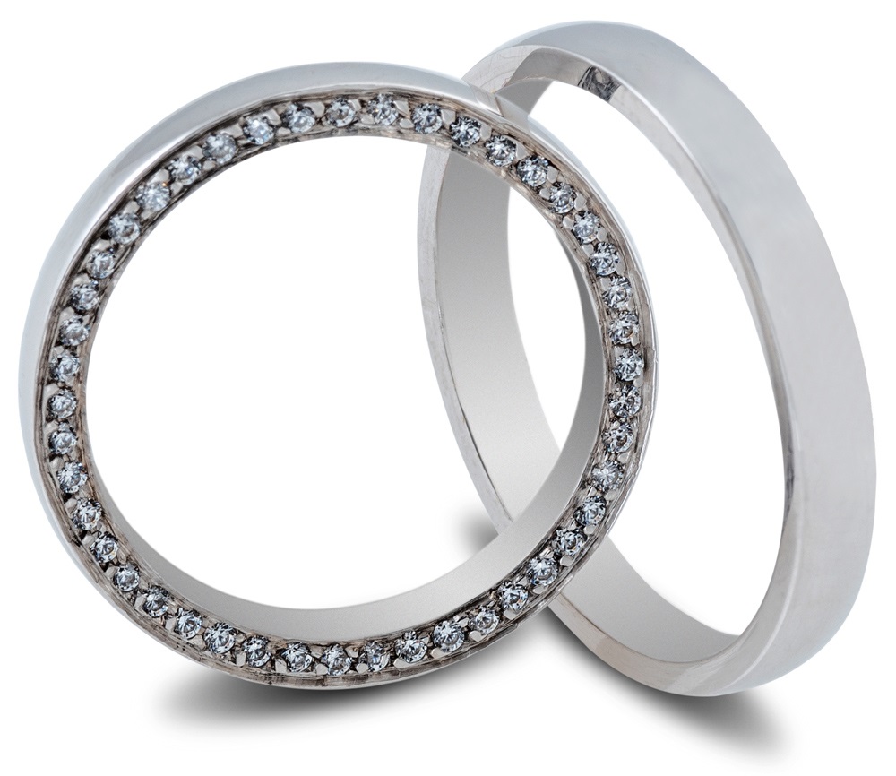 MASCHIO FEMMINA Sottile Collection Wedding Rings White Gold SL90