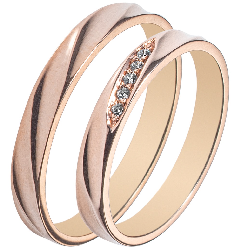 MASCHIO FEMMINA Sottile Collection Βέρες Ροζ  Χρυσό SL91 - Ροζ Χρυσό