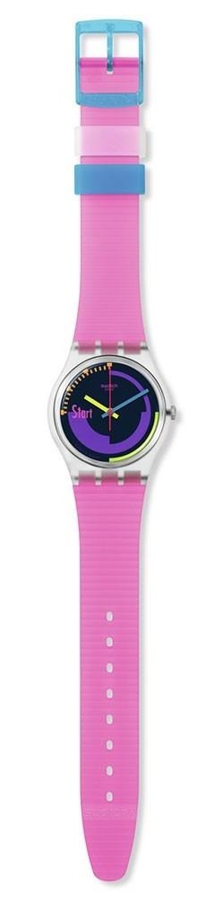 SWATCH Neon Pink Podium 34mm Pink Silicon Strap SO28K111 - 