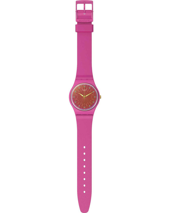 SWATCH Fantastic Fuchsia 34mm Fuchsia Silicon Strap SO28P110 - 3