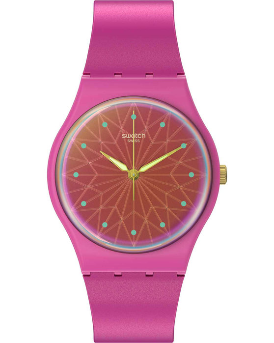 SWATCH Fantastic Fuchsia 34mm Fuchsia Silicon Strap SO28P110 - 