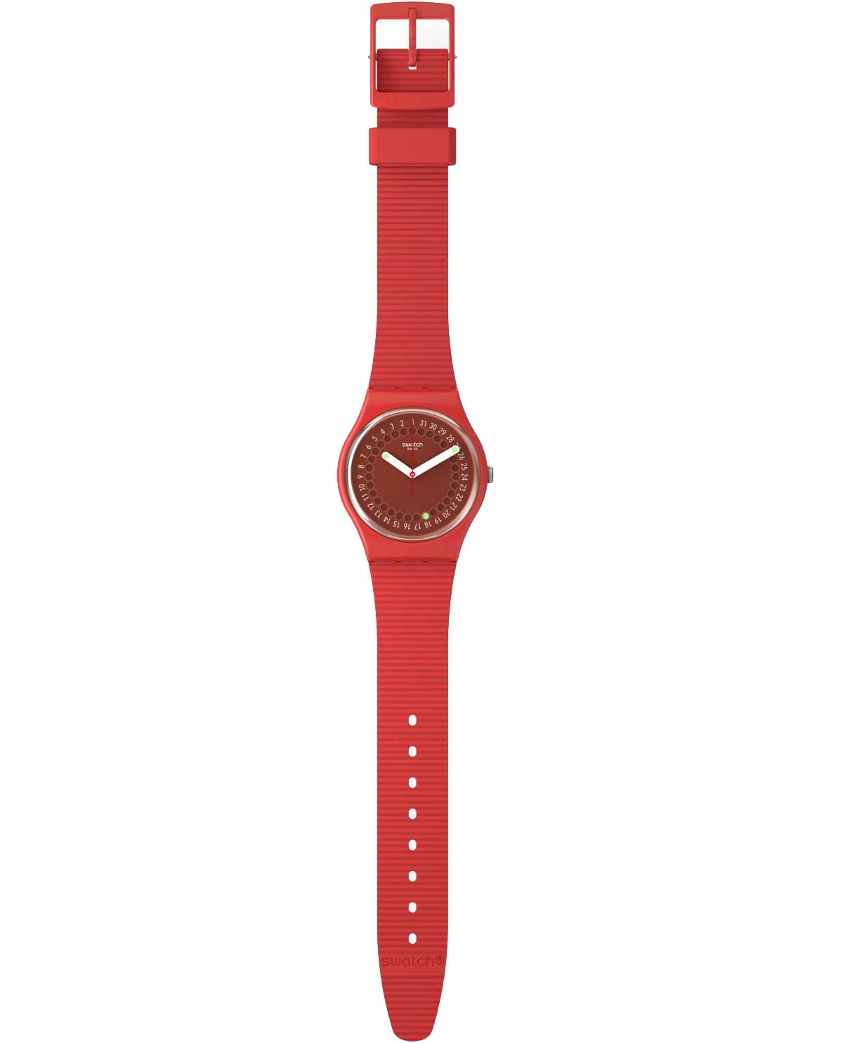 SWATCH Cycles In The Sun 34mm Red Silicone Strap SO28R400 - 2