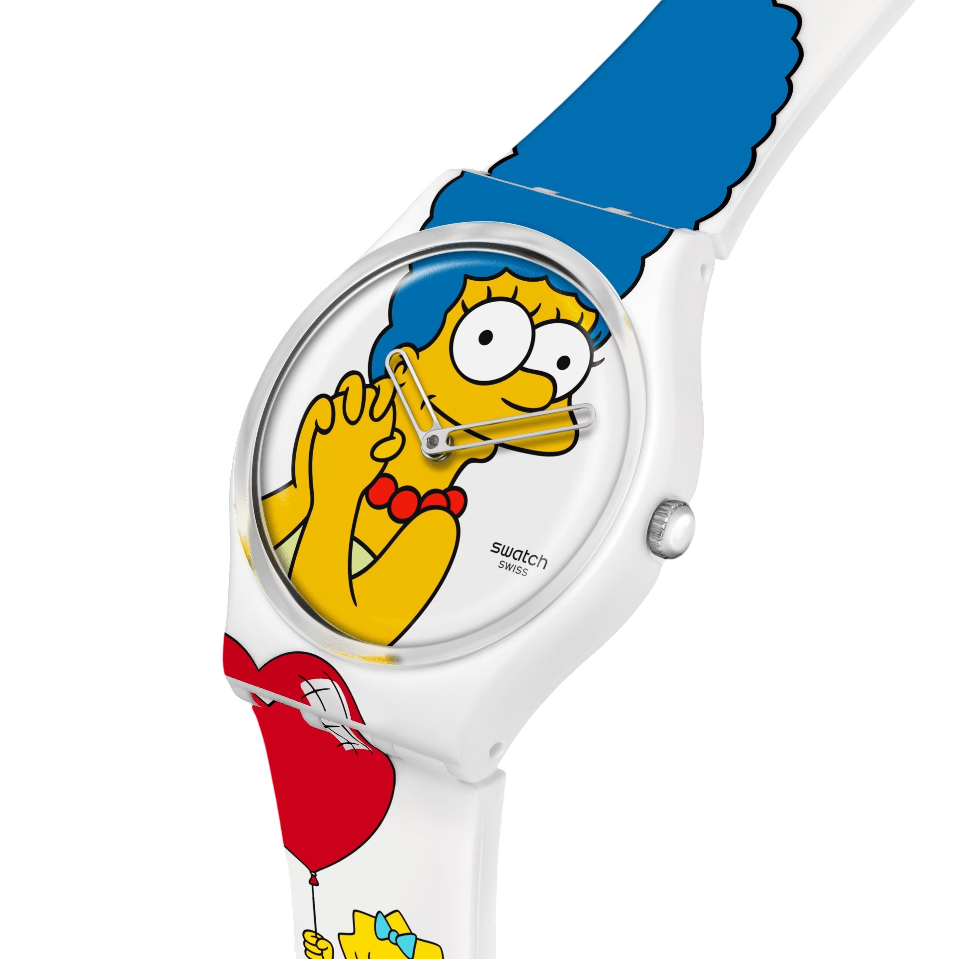SWATCH Big Bold Bioceramic Best. Mom. Ever. 34mm White Silicone Strap SO28Z116 - 
