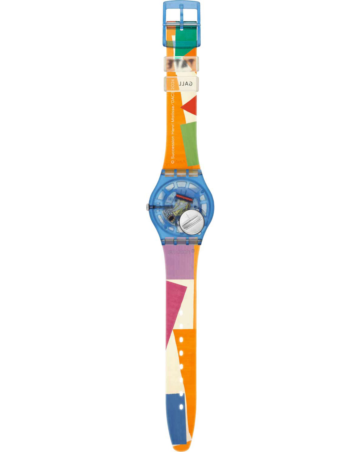 SWATCH X Tate Gallery Colllection The Snail by Henri Matisse 34mm Multicolor Silicon Strap SO28Z127 - 4