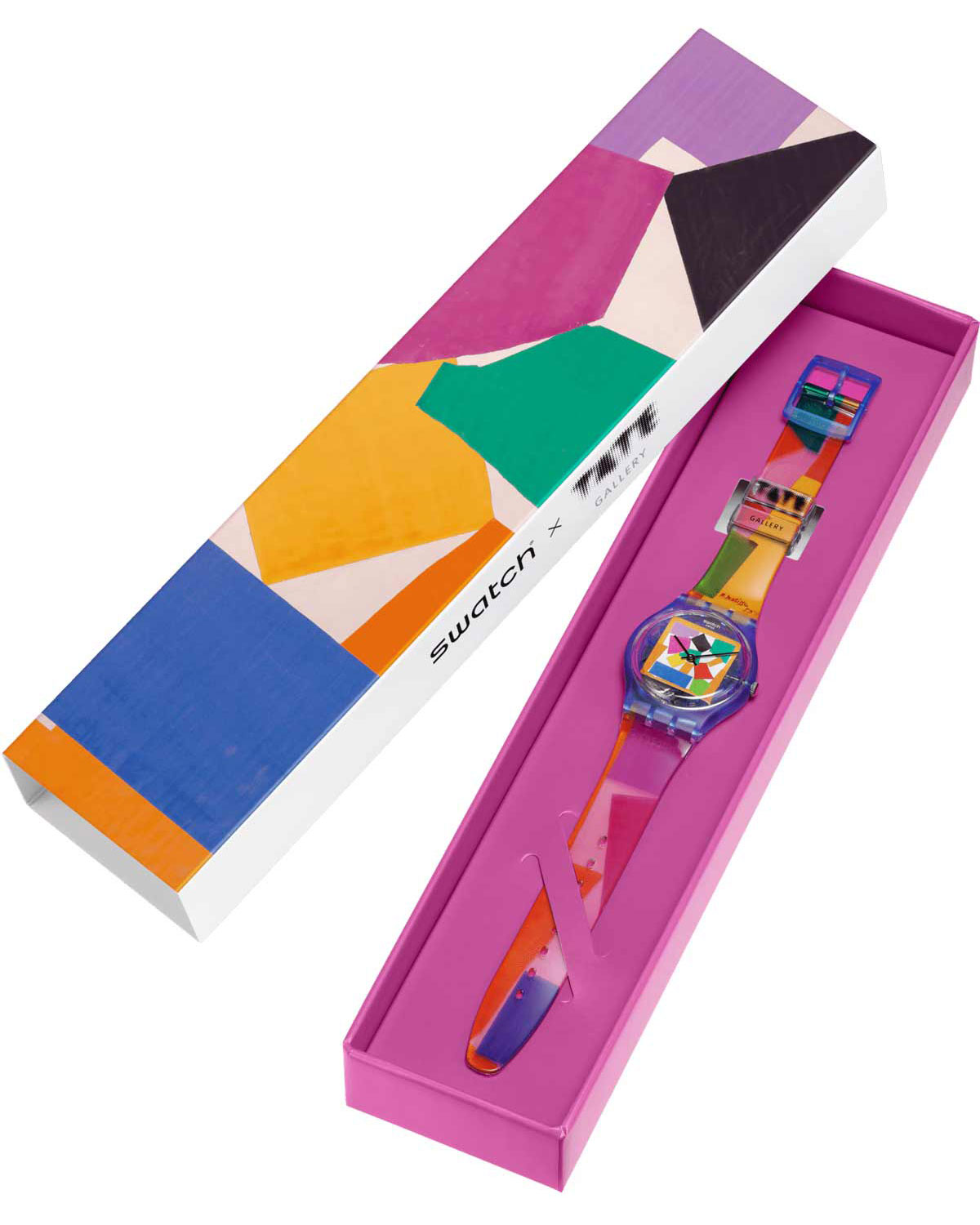 SWATCH X Tate Gallery Colllection The Snail by Henri Matisse 34mm Multicolor Silicon Strap SO28Z127 - 8