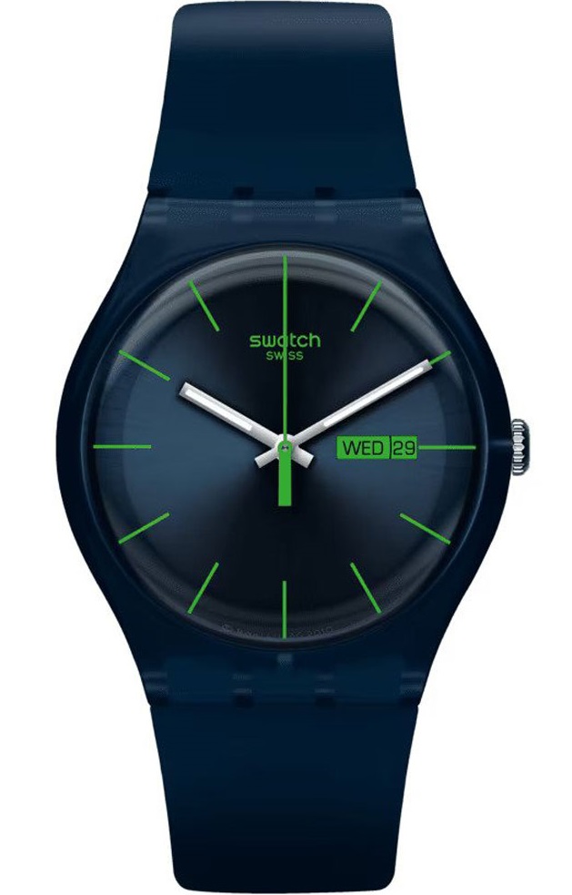 SWATCH Blue Rebel 41mm Blue Silicon Strap SO29N704 - 1