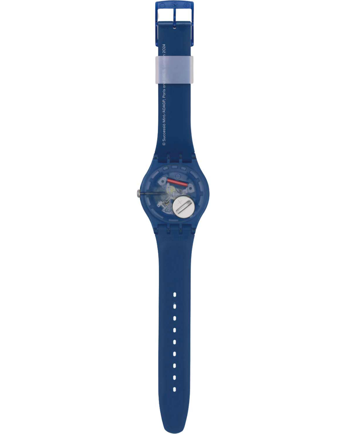 SWATCH X Tate Women and Bird In The Moonlight by Joan Miro 41mm Multicolor Rubber Strap SO29Z136 - 4