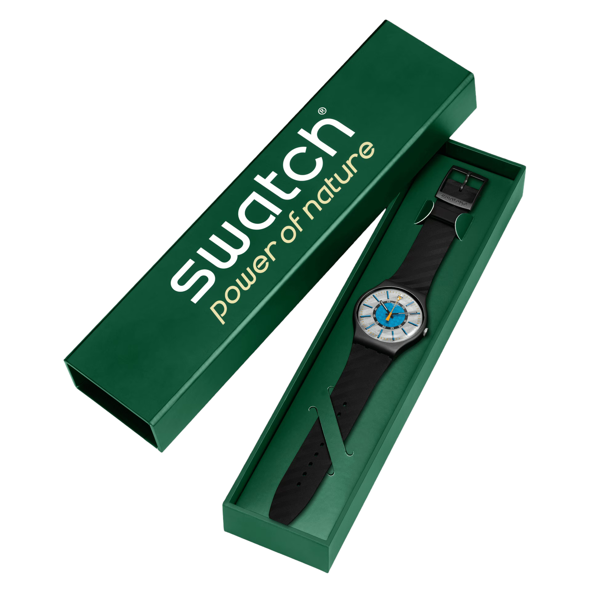 SWATCH Power Of Nature Good To Gorp 41mm Black Silicon Strap SO32B119 - 5