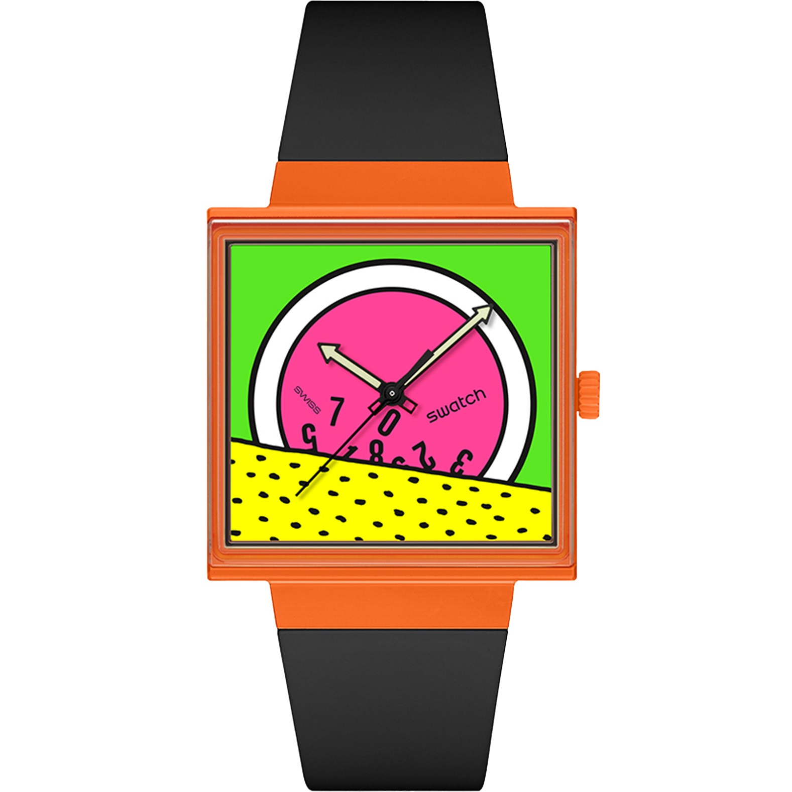 SWATCH Bioceramic Break Time 41.8mm Black Biosourced Strap SO34Z101 - 1