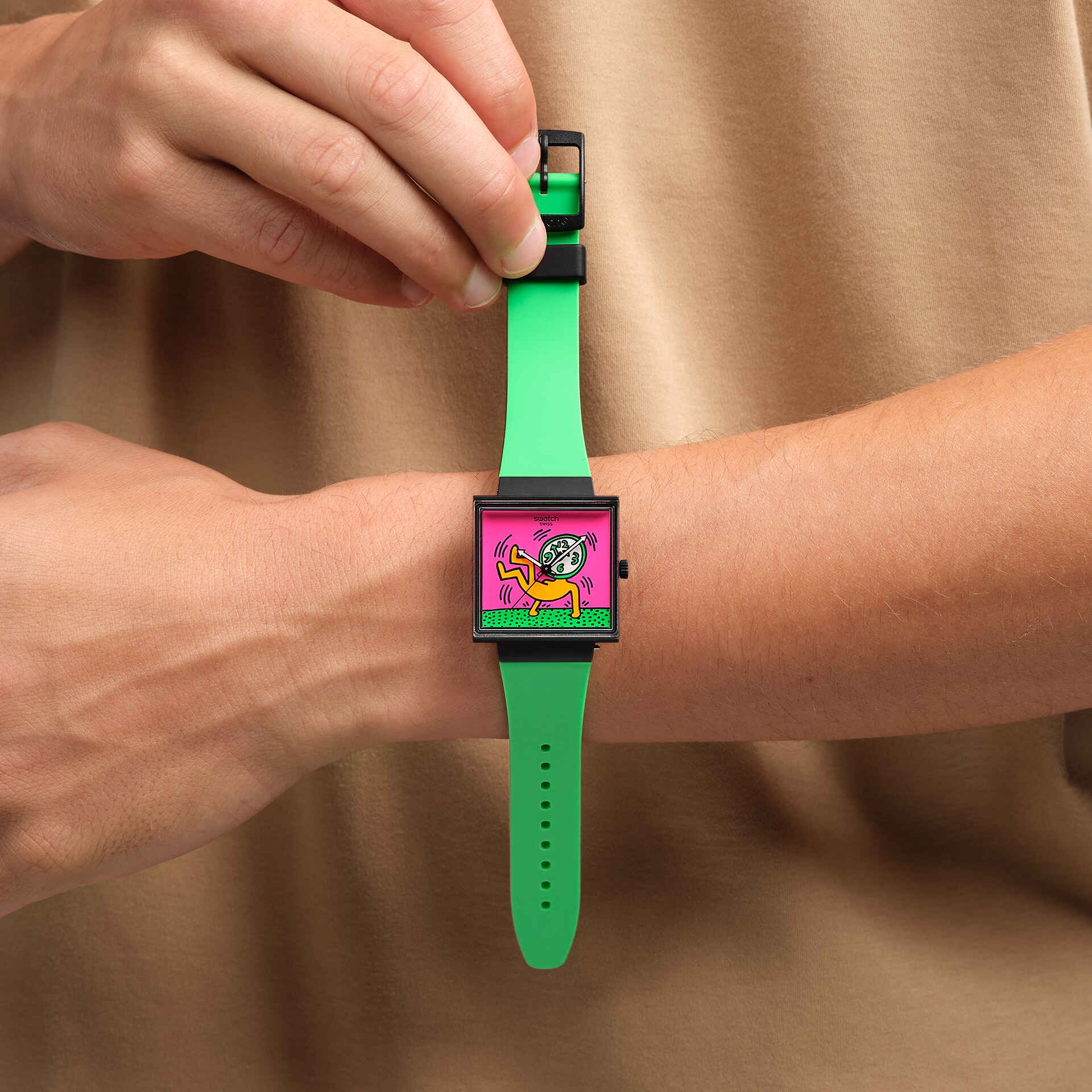 SWATCH Bioceramic Breaks Off 41.8mm Green Biosourced Strap SO34Z102 - 5