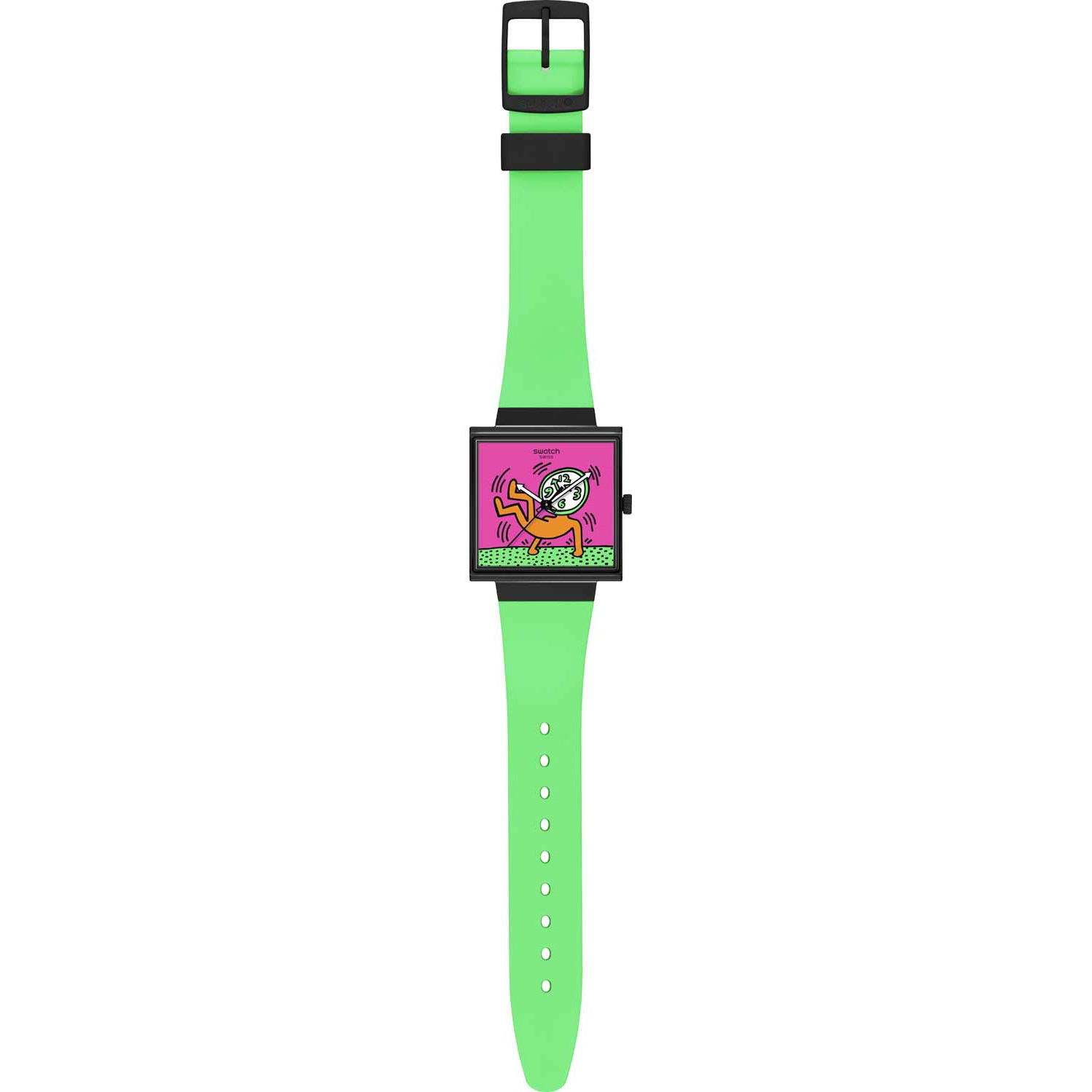 SWATCH Bioceramic Breaks Off 41.8mm Green Biosourced Strap SO34Z102 - 3