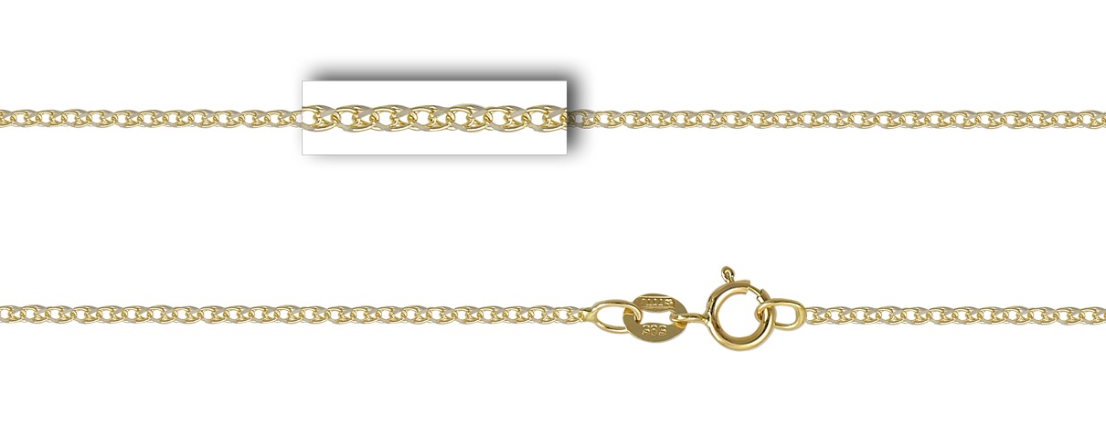 ΑΛΥΣΙΔΑ Σπίγγα Light #2 Κ14 40cm Κίτρινο & Λευκό Χρυσό SP025YW-K14.40 - 2