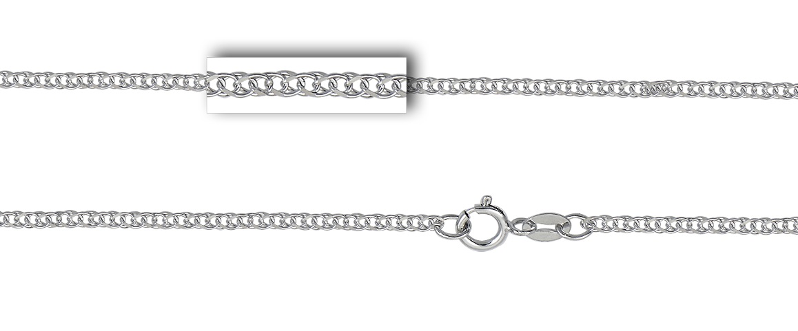 ΑΛΥΣΙΔΑ Σπίγγα Light #3 Κ14 40cm Λευκό Χρυσό SP030WH-K14.40 - 2