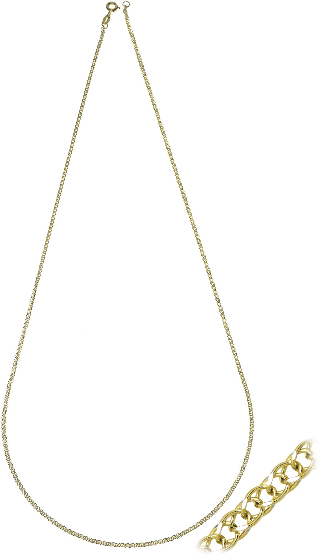 ΑΛΥΣΙΔΑ Spiga Long #1 14Κ 50cm Κίτρινο & Λευκό Χρυσό SPA25D-50 - 1