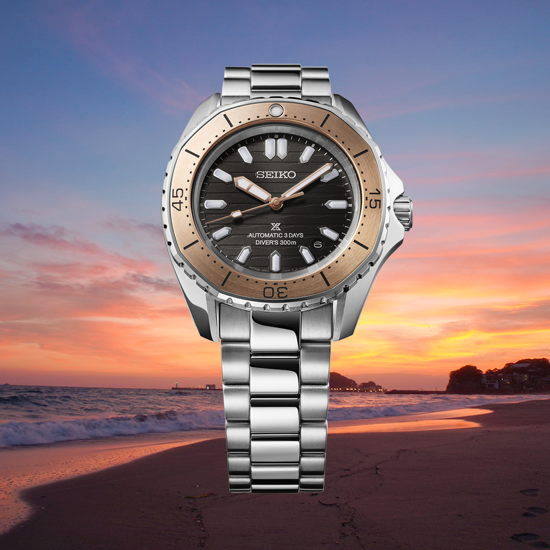 SEIKO Prospex Diver’s Polygonal in Coastline-Cobalt Automatic Brown Dial 41.3mm Silver Stainless Steel Bracelet SPB485J1 - 4