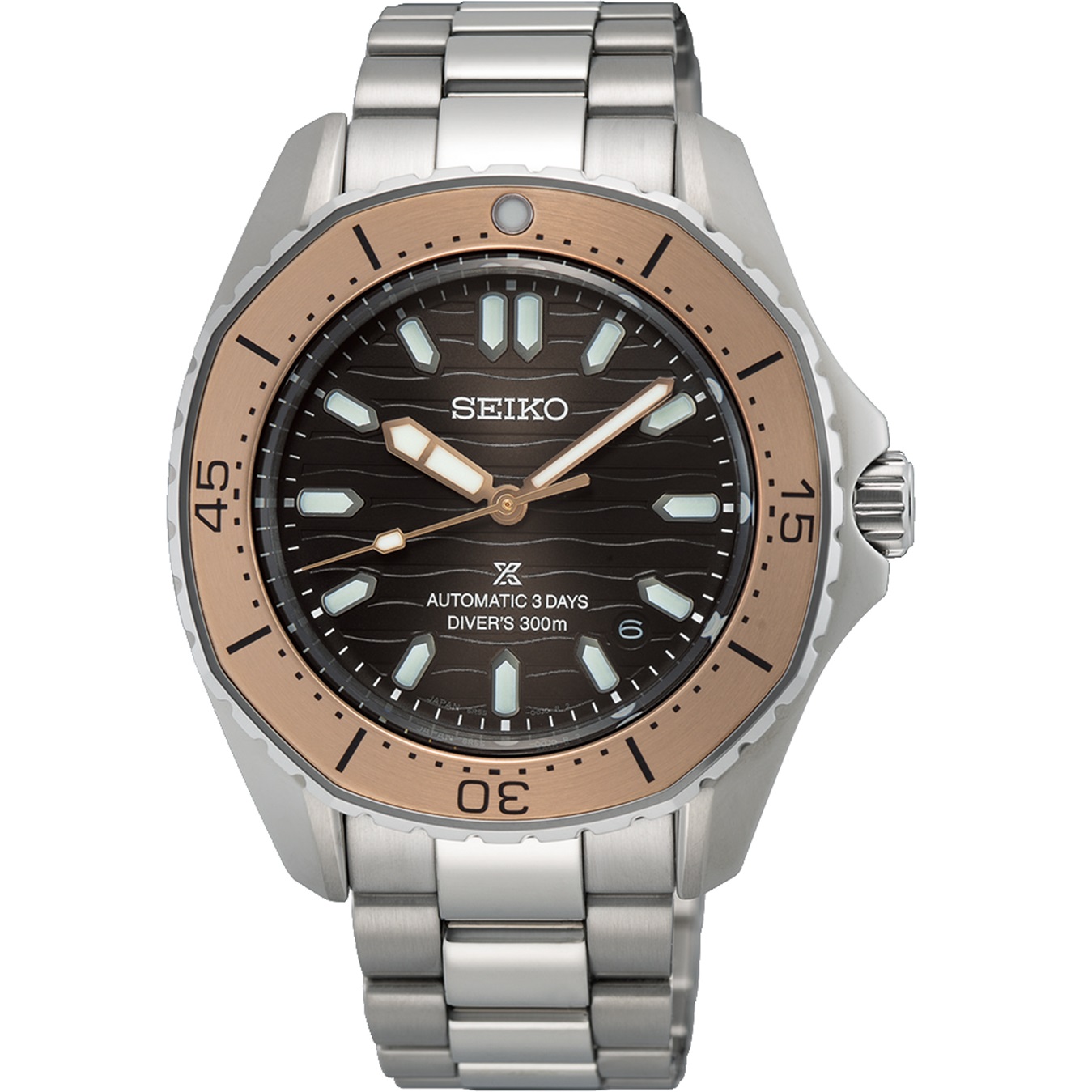 SEIKO Prospex Diver’s Polygonal in Coastline-Cobalt Automatic Brown Dial 41.3mm Silver Stainless Steel Bracelet SPB485J1 - 