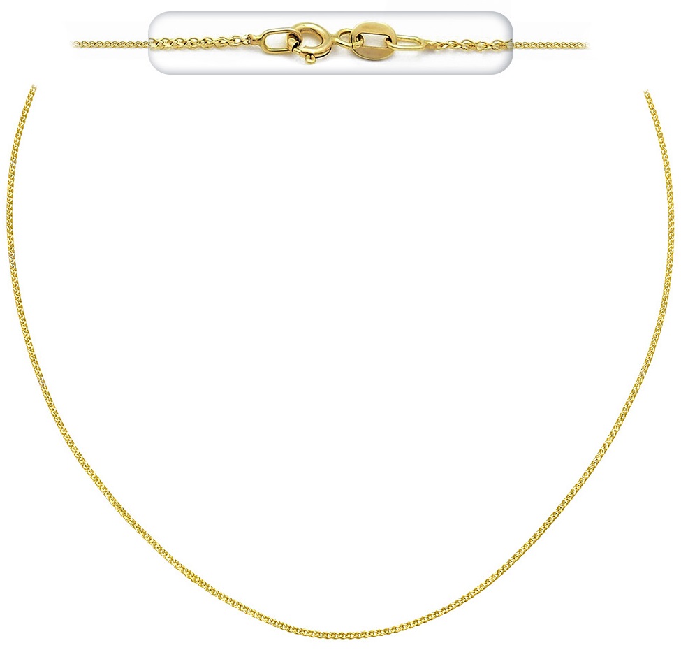 ΑΛΥΣΙΔΑ Λαιμού Σπίγγα Τετράγωνη Light #1 60cm Κ14 Κίτρινο Χρυσό SQ-020K.60