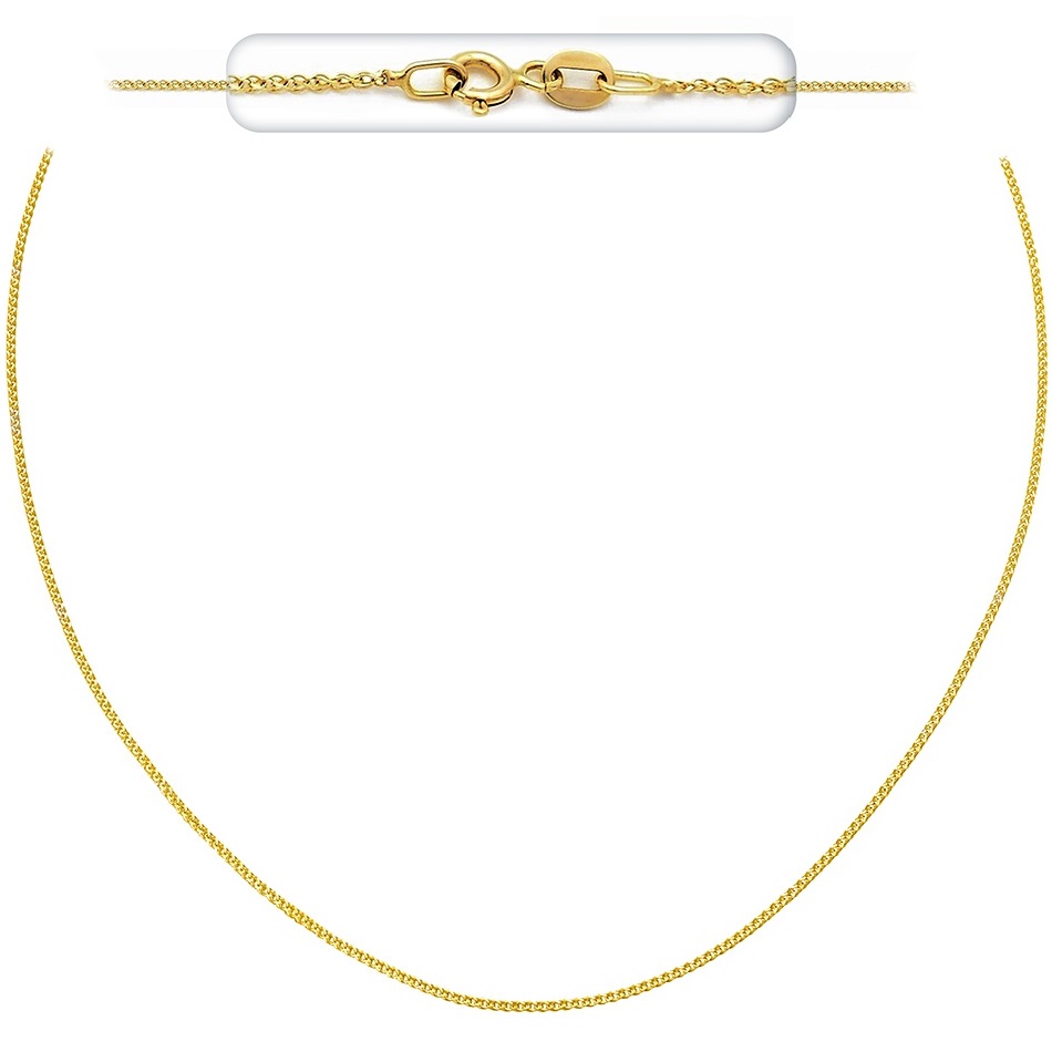 CHAIN Spiga Light #1 K9 40cm Yellow Gold SQ-020K.K9.40