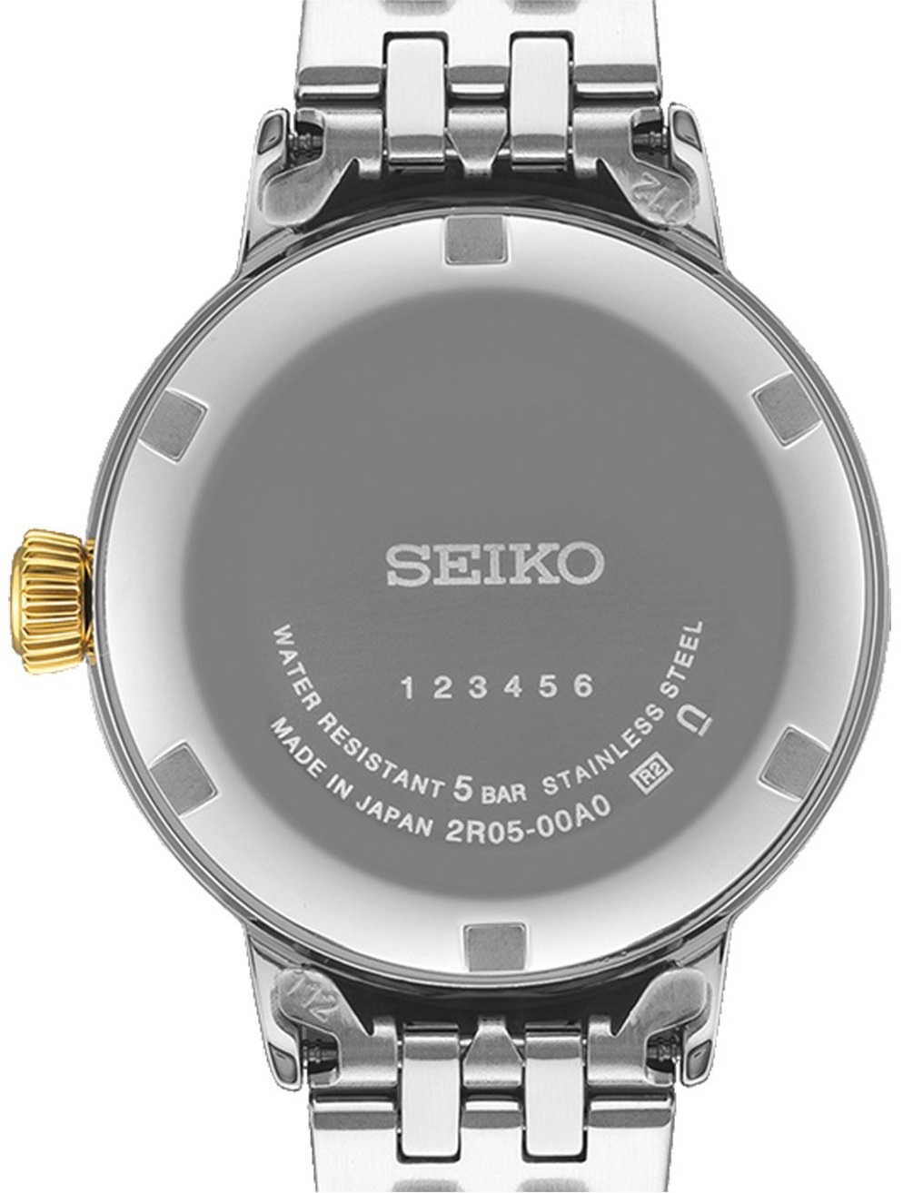 SEIKO Presage Cocktail Time Diamonds 'White Lady' Automatic 30.3mm Silver & Gold Stainless Steel Bracelet SRE010J1 - 3
