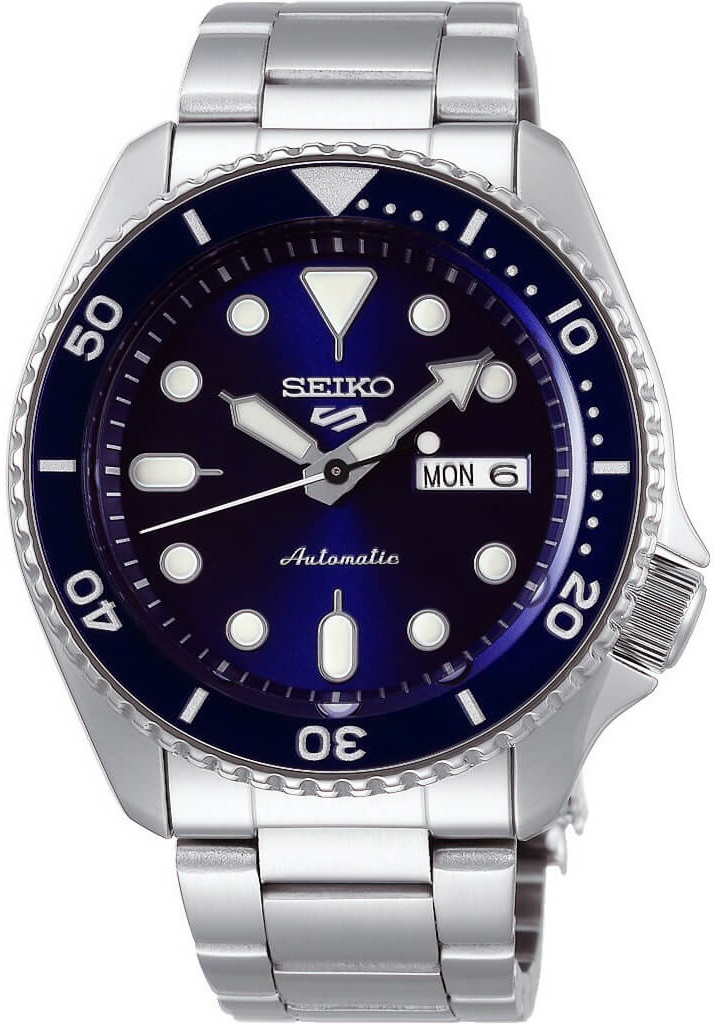 SEIKO 5 Sports Automatic Blue Dial 42.5mm Silver Stainless Steel Bracelet SRPD51K1 - 