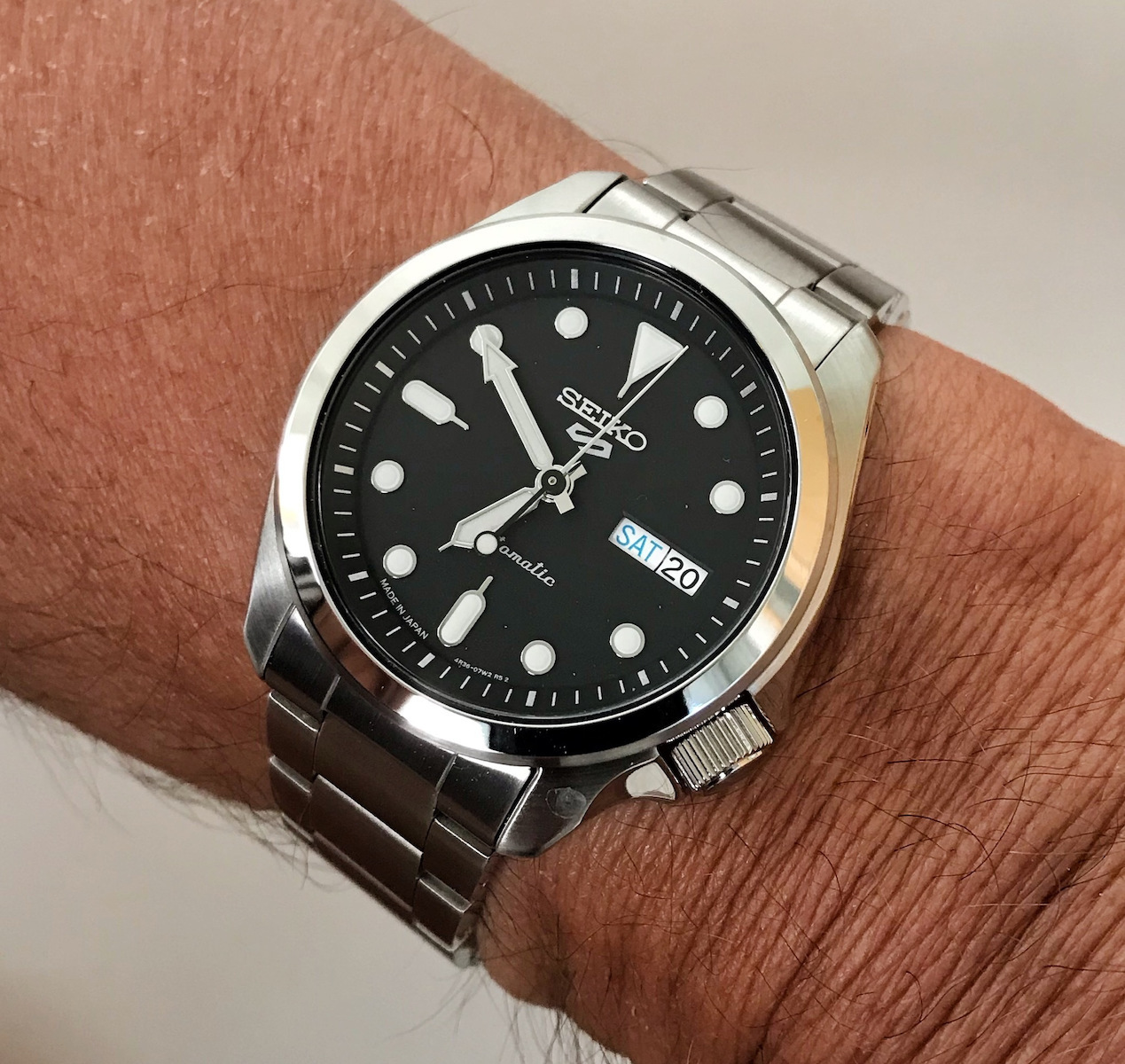 SEIKO 5 Sports Automatic 40mm Silver Stainless Steel Bracelet SRPE51K1F - 6